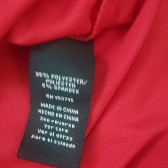 Zac & Rachel Red Drape Front Blouse - Picture 3 of 4